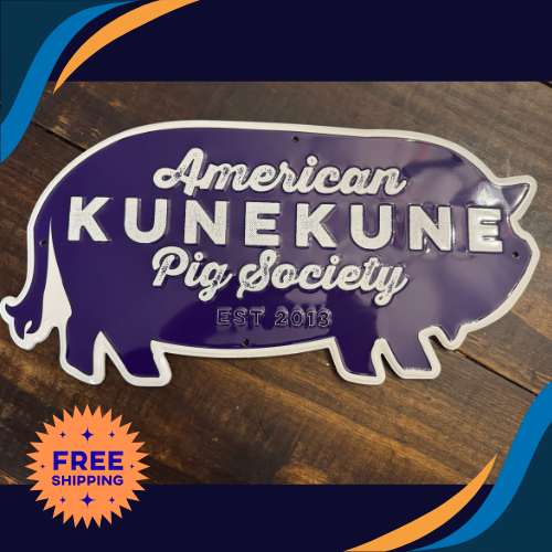 American KuneKune Pig Society Aluminum Sign